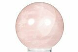 Polished Rose Quartz Sphere - Madagascar #253804-1